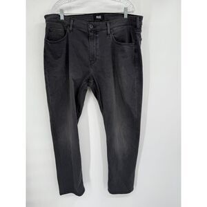 Paige Jeans Mens Black Gray Wash Federal Straight‎ Stretch Denim Sz 38